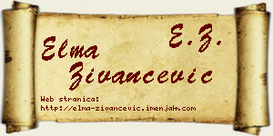 Elma Živančević vizit kartica